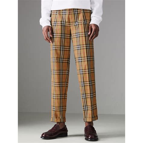 burberry print pants men's.